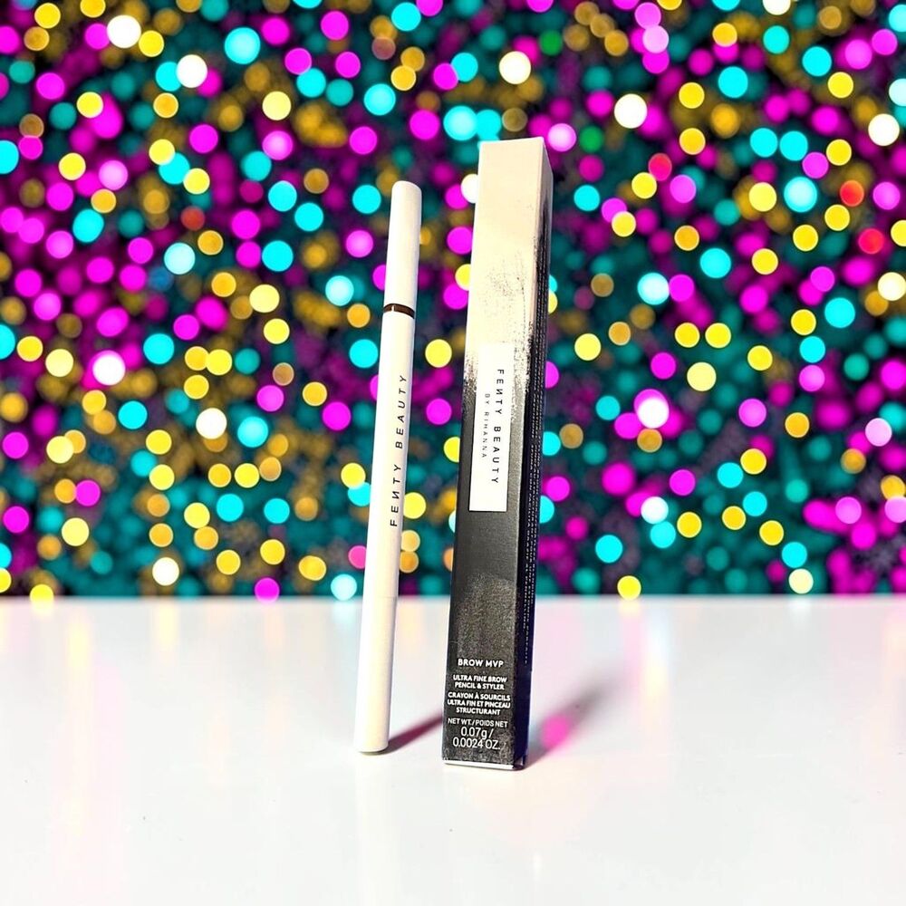 FENTY BEAUTY MVP Ultra Fine Brow Pencil & Styler Light Brown NIB 0.0024 oz